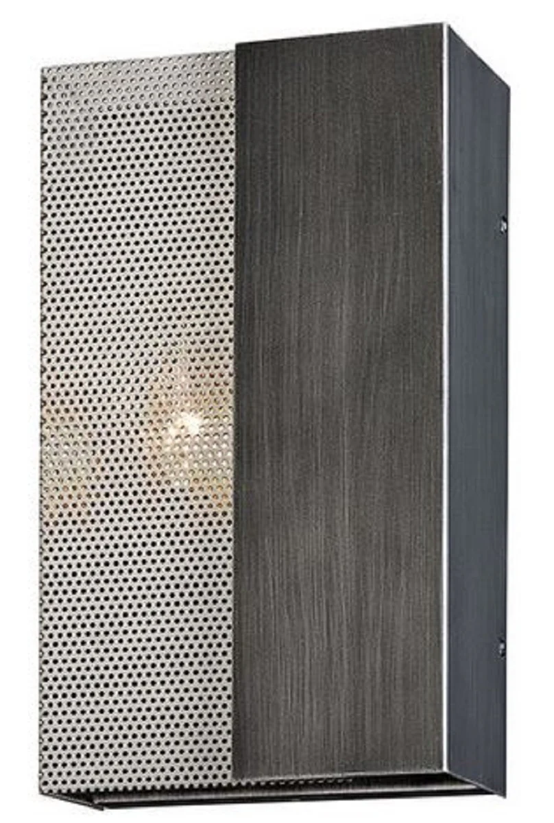 Casa Padrino lámpara de pared de lujo grafito / plata 17,8 x 10,2 x H. 30,5 cm - Lámpara de Hotel y Restaurante