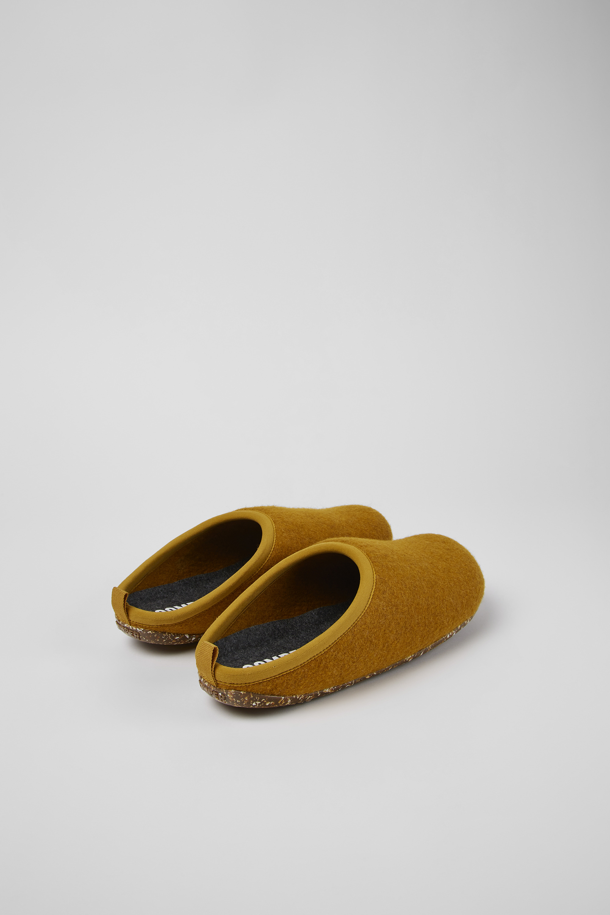 Wabi - Yellow wool slippers for men