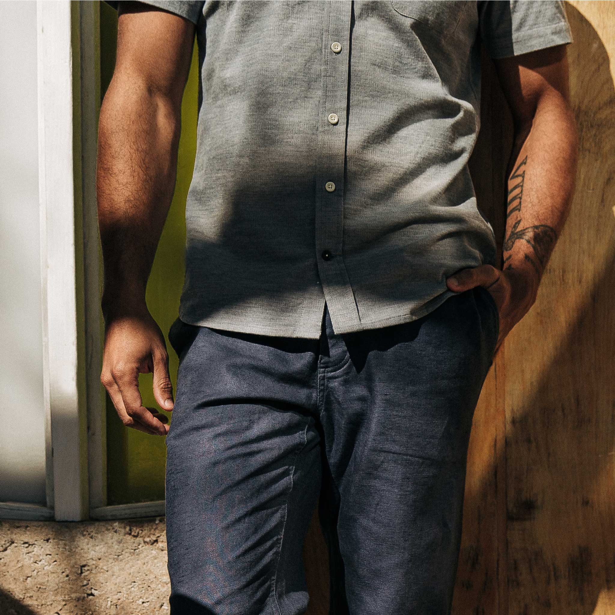 The Short Sleeve California in Slate Cord