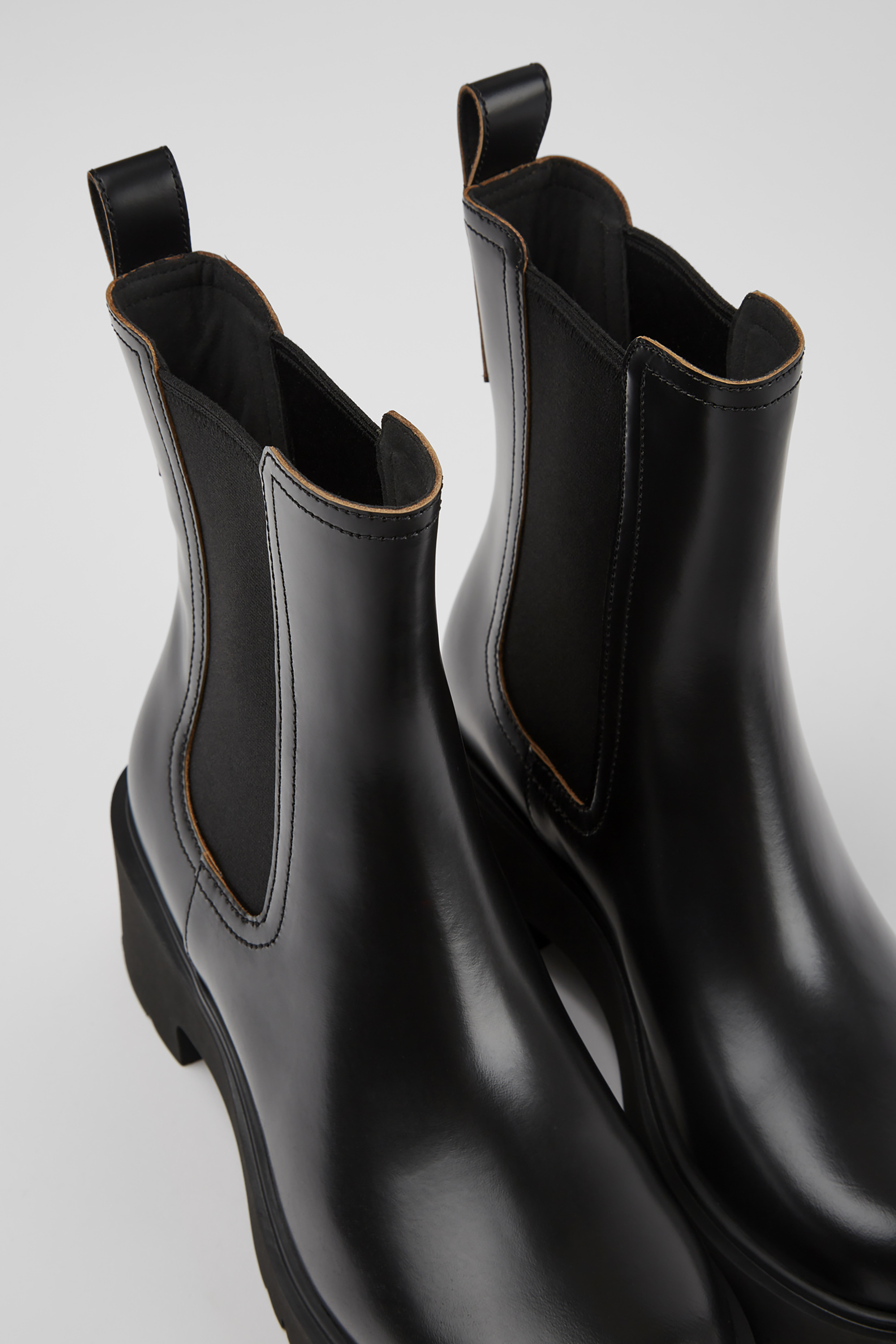 Milah - Black leather boots for women