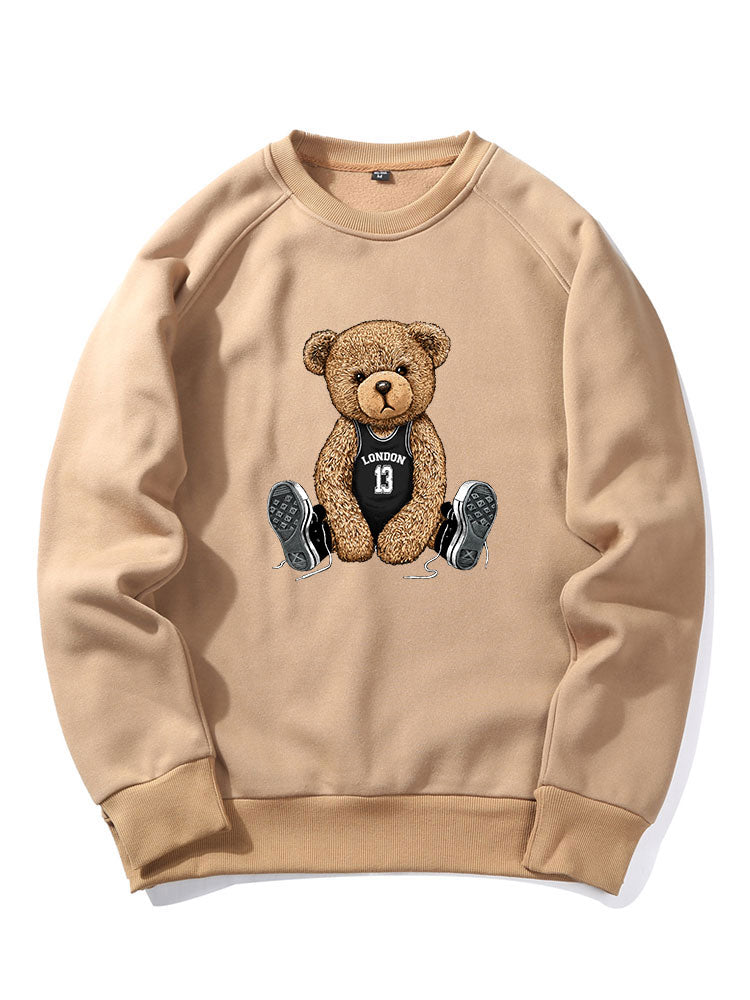 London Bear Print Raglan Sleeves Sweatshirt