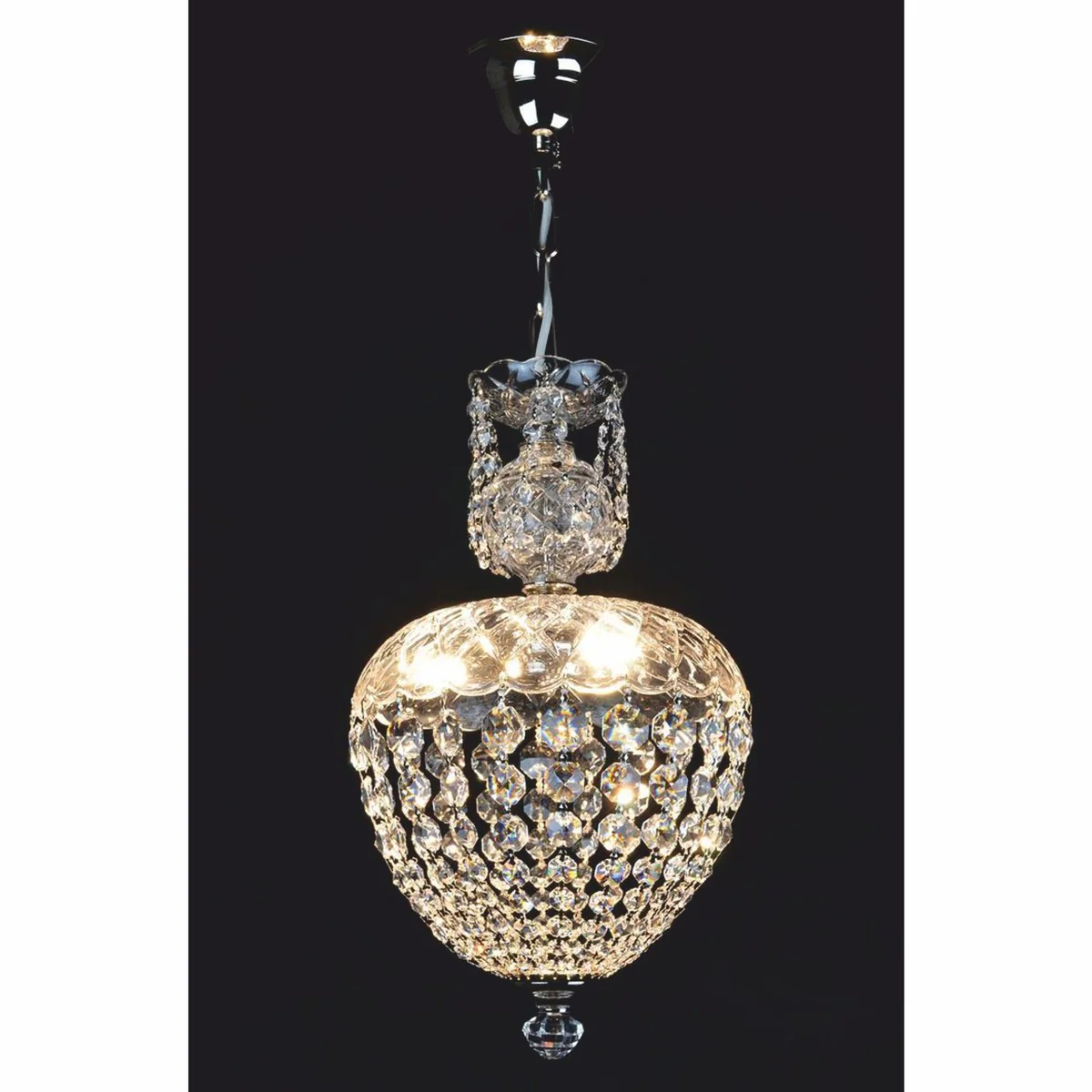 Casa Padrino l¨¢mpara colgante LED de cristal barroco de lujo plata ? 25 x A. 41 cm - Luces barrocos