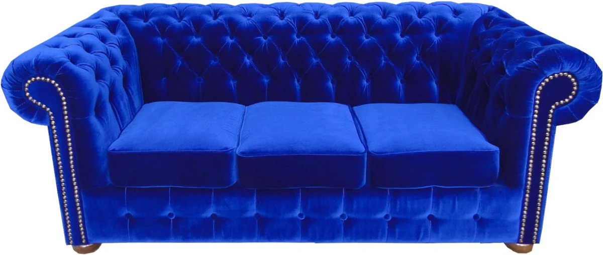 Sof¨¢ de 3 plazas Casa Padrino Chesterfield en p¨²rpura 200 x 90 x H. 78 cm - calidad de lujo