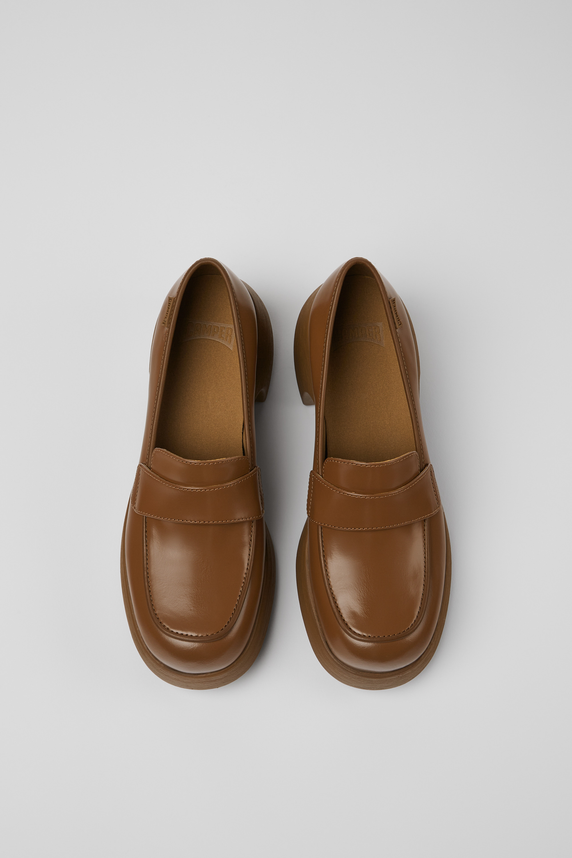 Thelma - Brown leather shoes for women