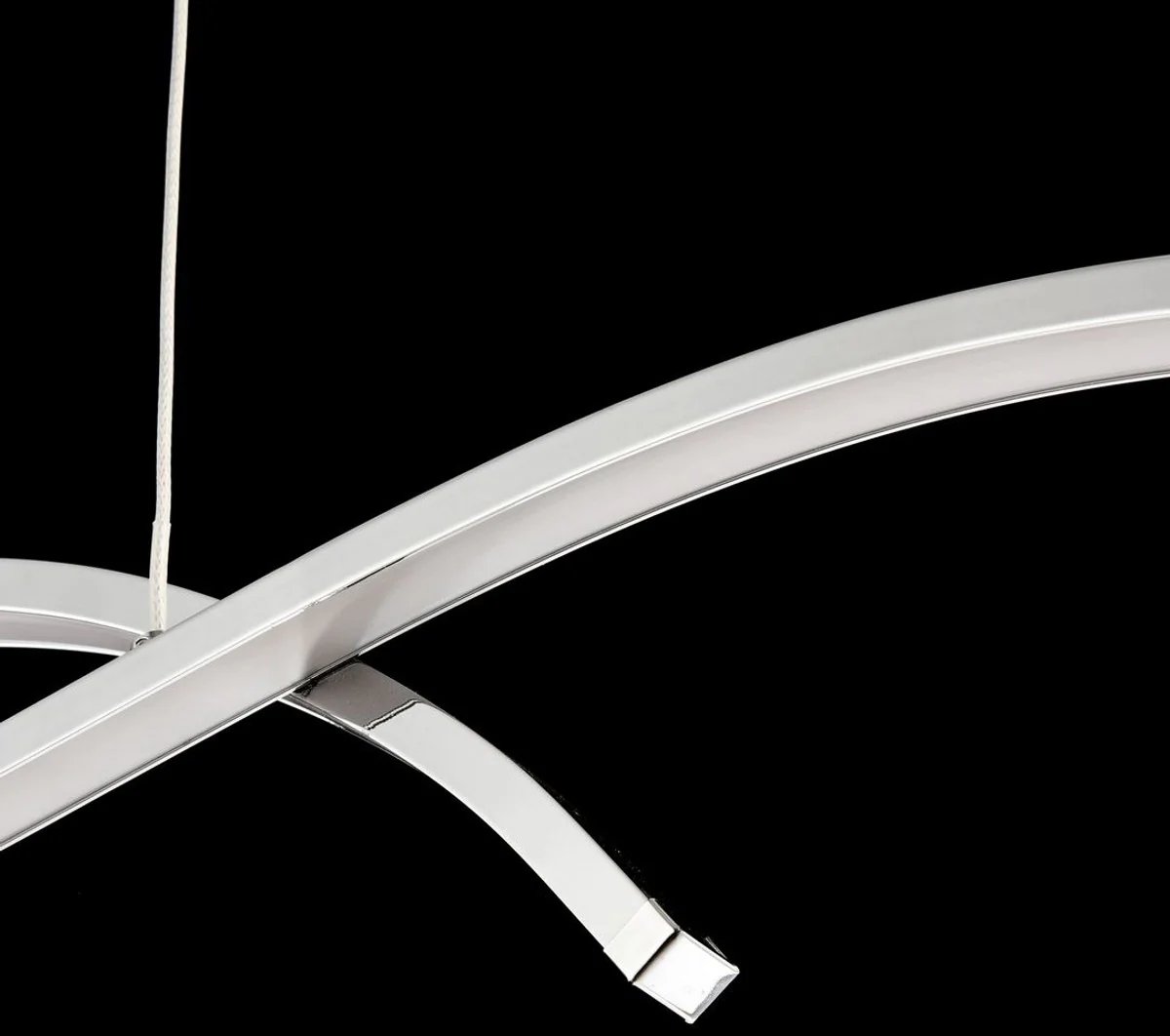 Casa Padrino Living Room LED Pendant Lamp Silver 100 x H. 9.7 cm - Designer Furniture