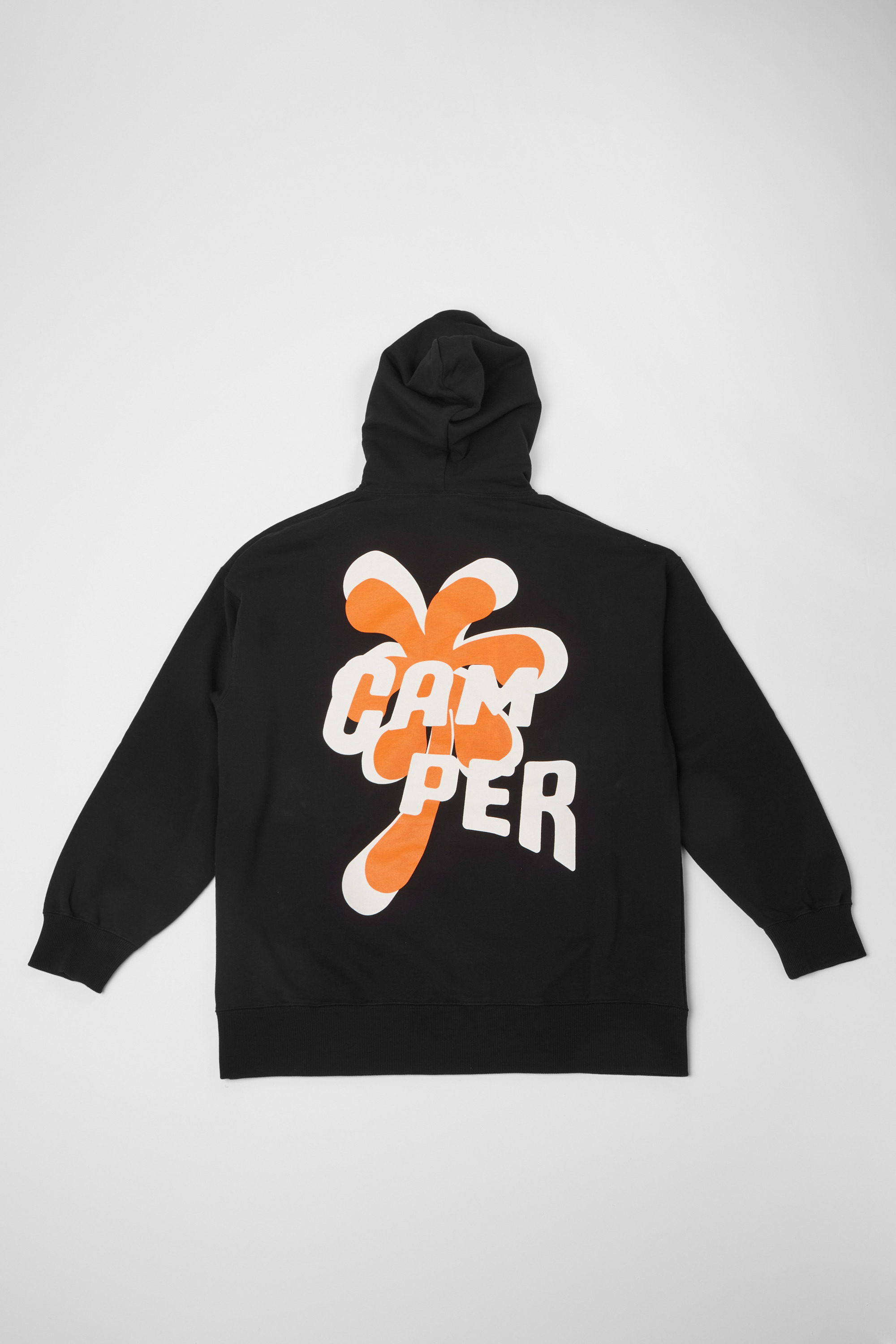 Hoodie - Black and orange printed unisex hoodie
