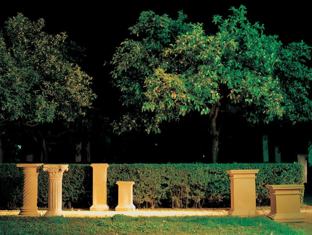 Casa Padrino pilar barroco terracota 44 x 44 x A. 105 cm - Columna decorativa de cerámica hecha a mano - Decoración de Jardín de Terraza Barroco