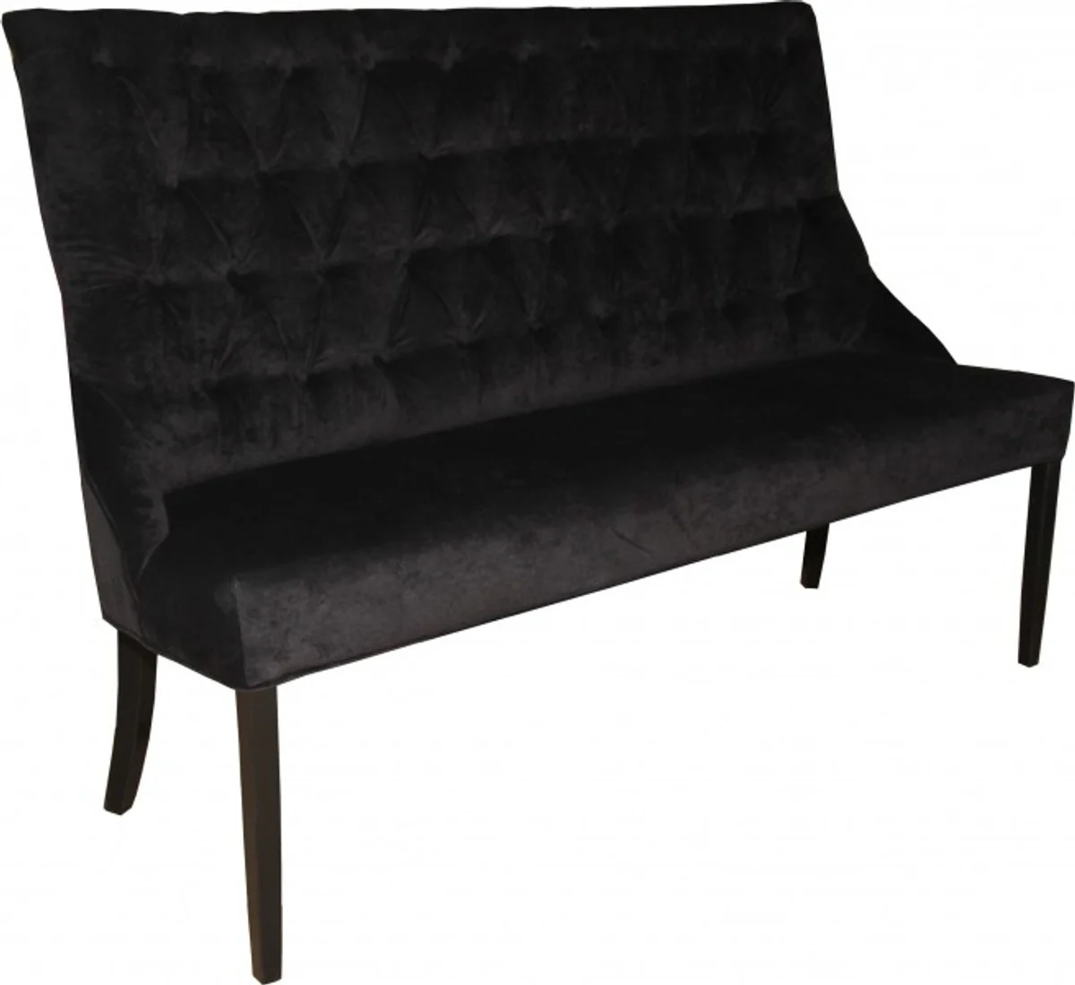 Casa Padrino Designer Chesterfield Bench / sofa in black, W 155 cm, H 108 cm, D 70 cm - Retro Salon Furniture