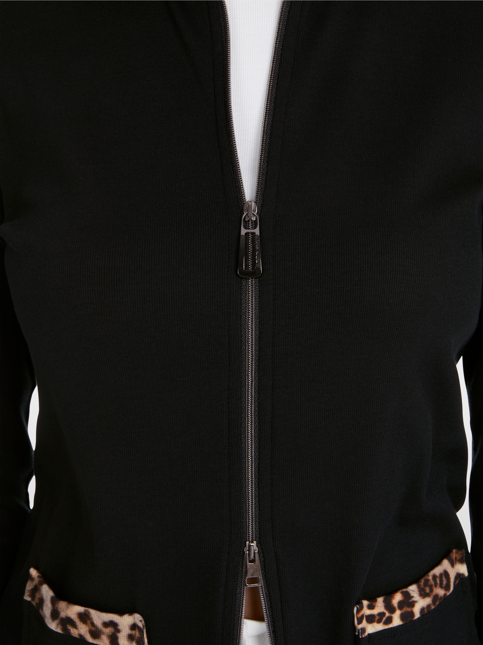 Marc-Cain Zip jacket in cotton rib