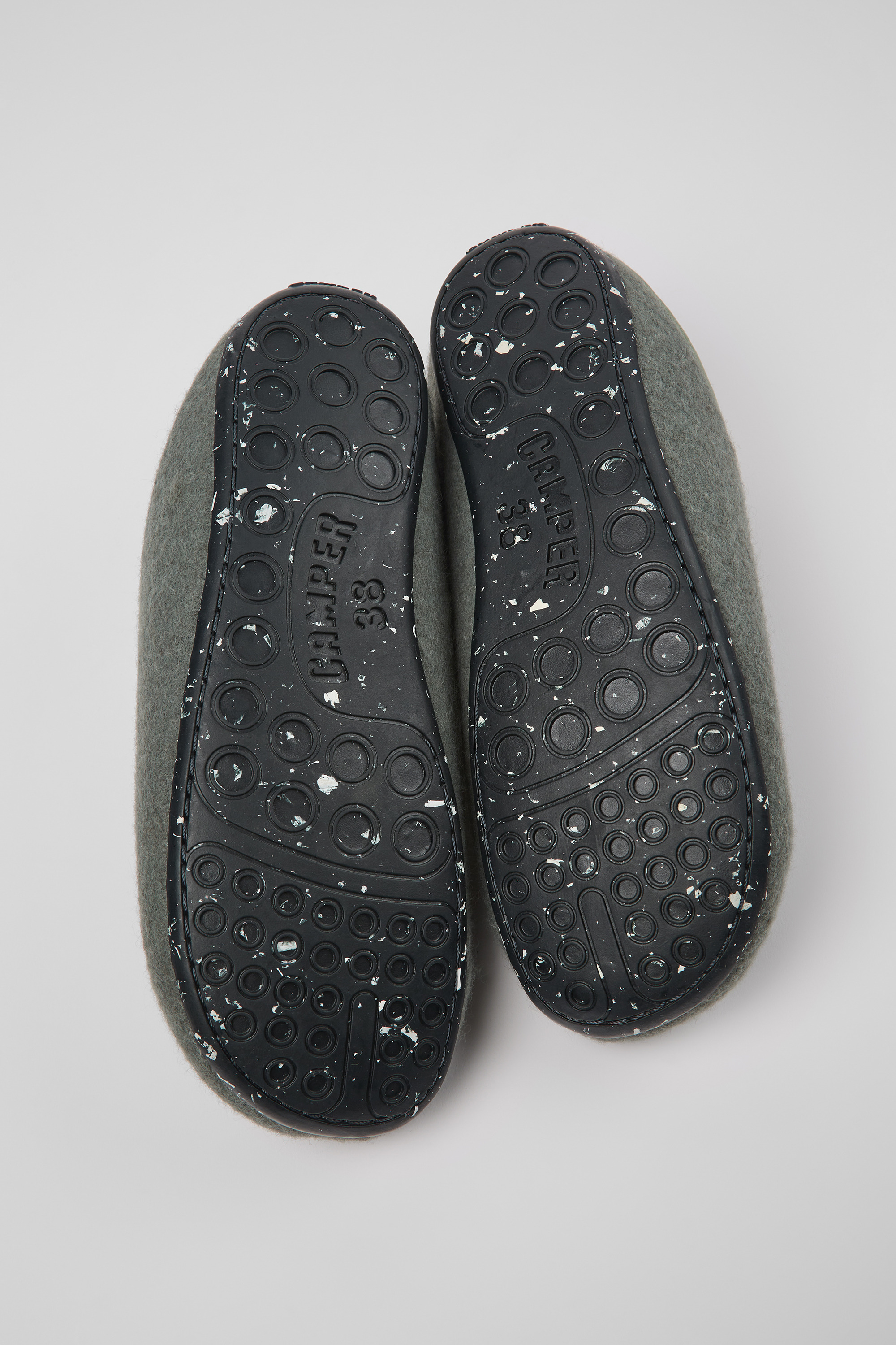 Wabi - Green wool slippers for women