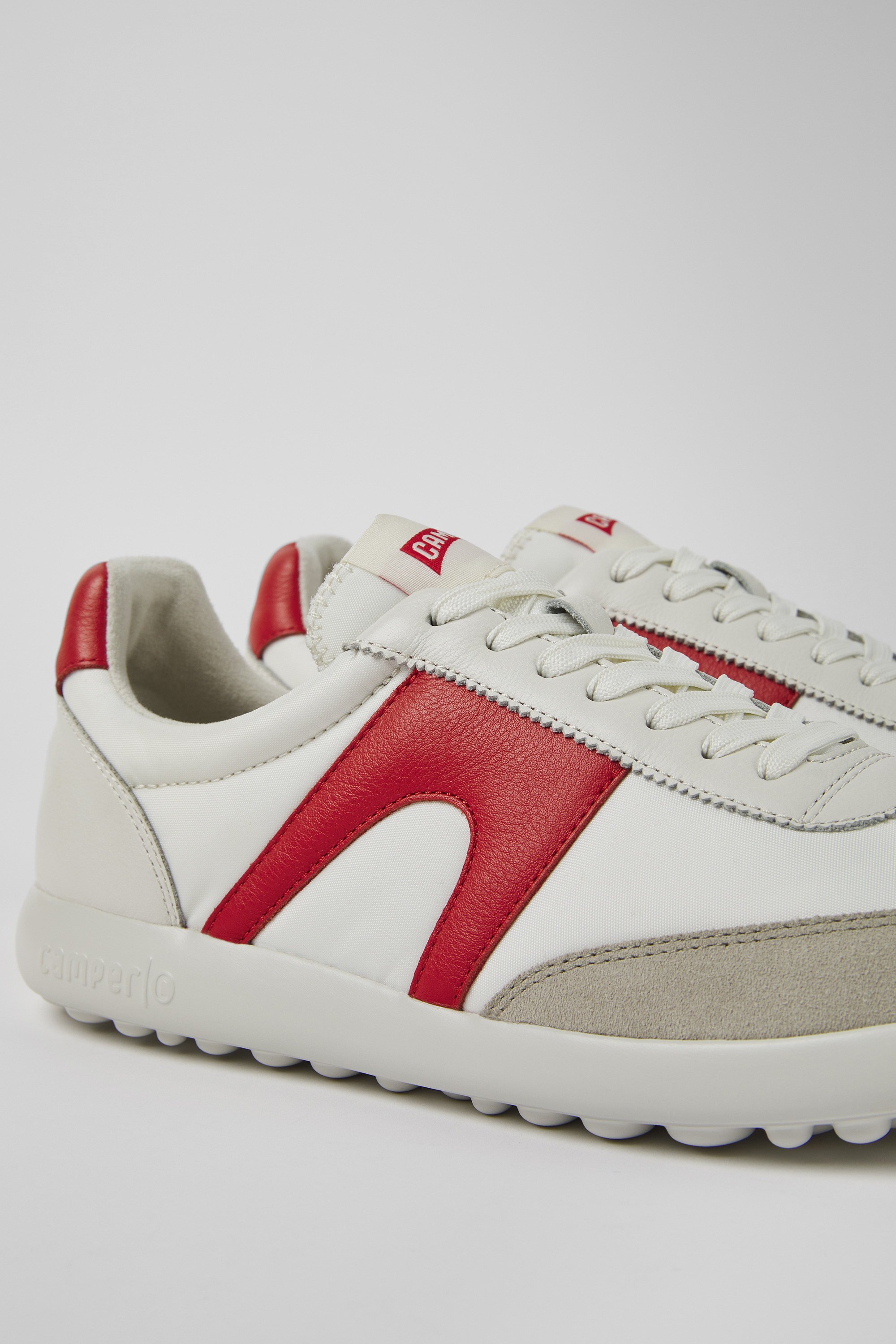 Pelotas XLite - White and red textile and leather sneakers for men