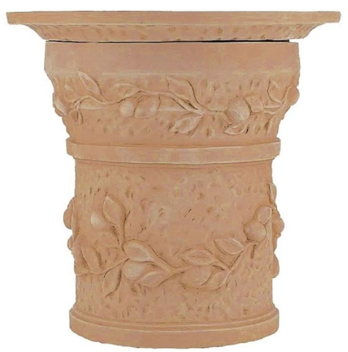 Casa Padrino pilar barroco terracota Ø 72 x A. 80 cm - Columna decorativa de cerámica hecha a mano - Decoración de Jardín de Terraza Barroco