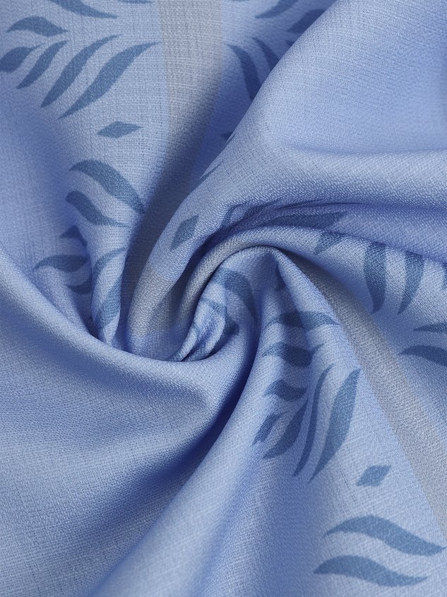 Stripe Plant Flower Short Sleeve Casual Shirt