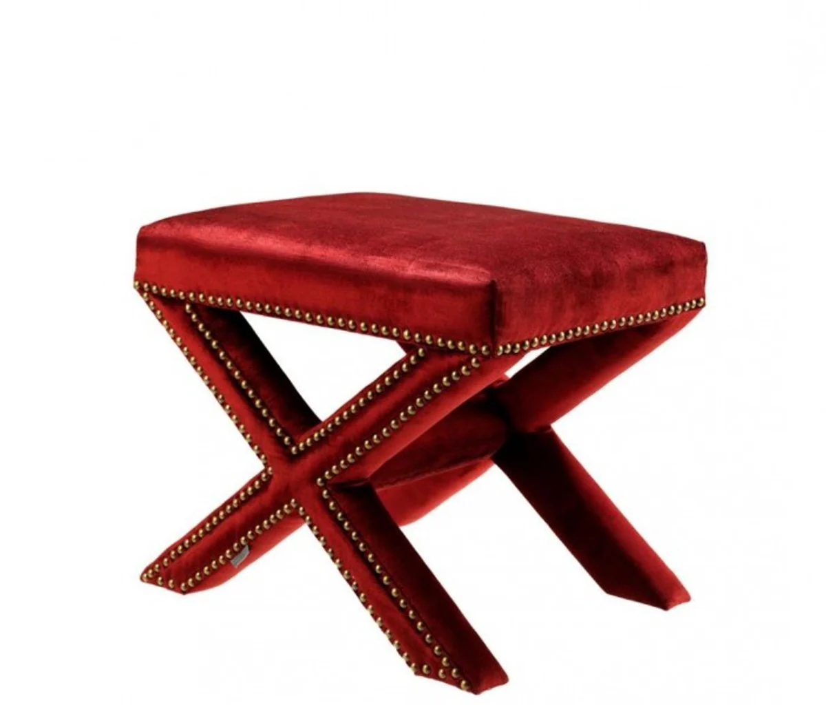 Casa Padrino de heces de lujo rojo 51 x 37 x H. 42 cm - colecci¨®n de lujo