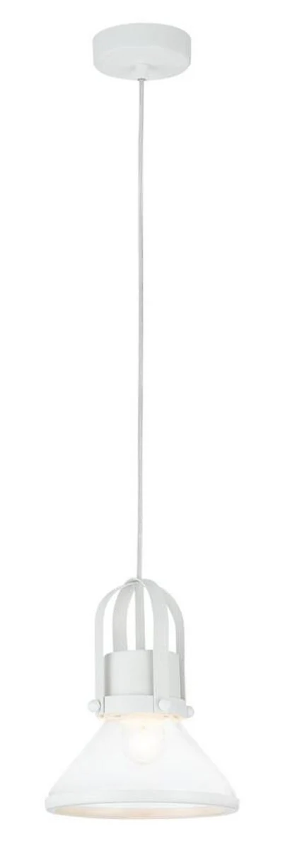 Casa Padrino lámpara colgante / luz colgante de lujo blanco Ø 18,5 x H. 23 cm - Luces y Lámparas