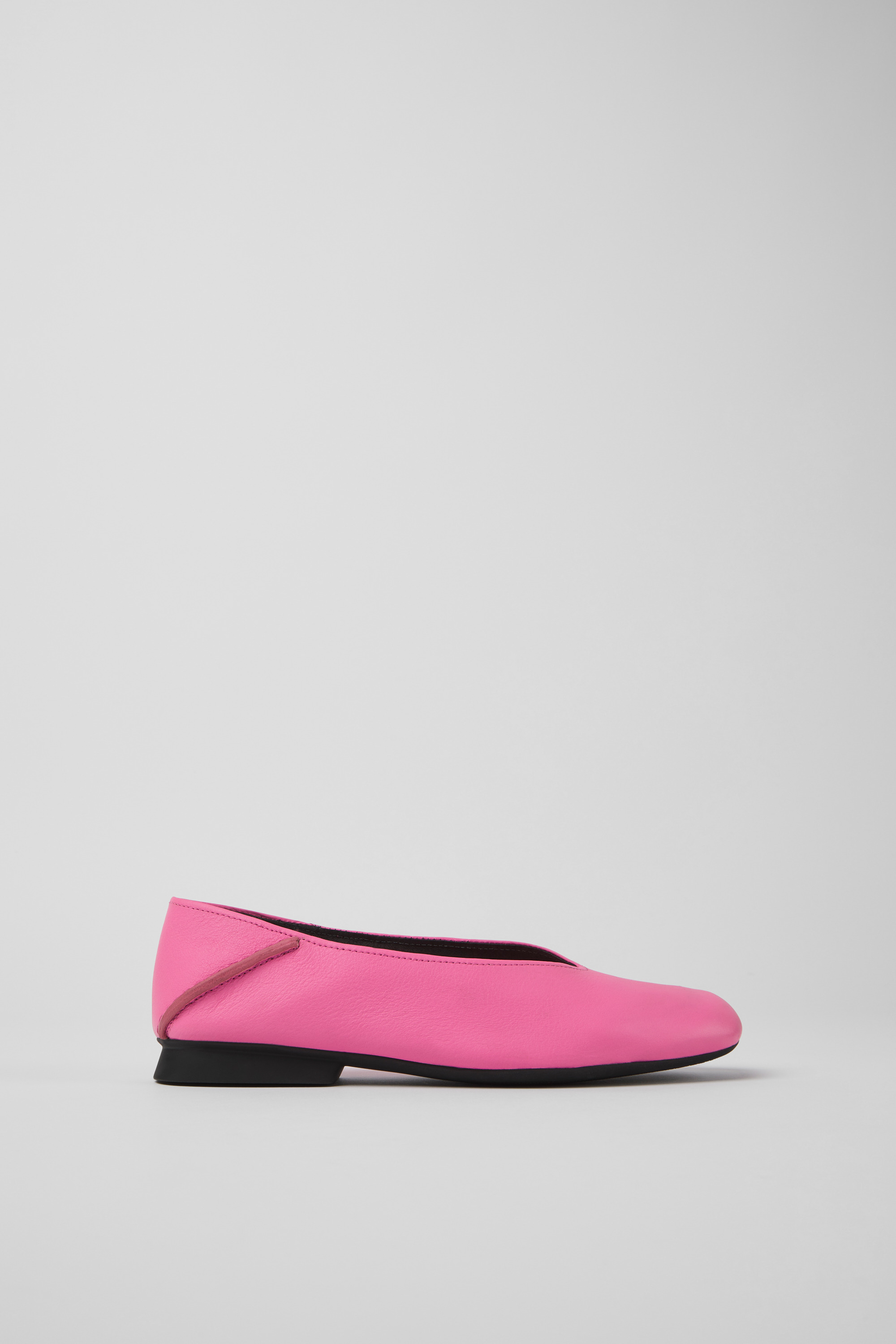 Casi Myra - Pink leather ballerinas for women