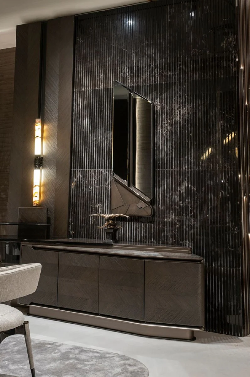 Casa Padrino espejo de pared de lujo marr¨®n oscuro / bronce 50,6 x 7 x A. 140,3 cm - Espejo de sal¨®n - Espejo de hotel - Muebles de sal¨®n - Muebles de hotel - Muebles de lujo - Interior de lujo