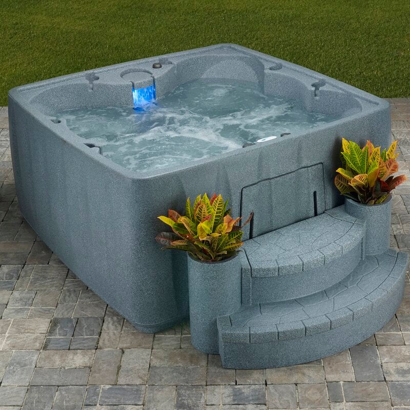 Aquarest Spas, Powered By Jacuzzi Pumps 6 - Person 29 - Jet Square Plug And Play Hot Tub with Ozonator