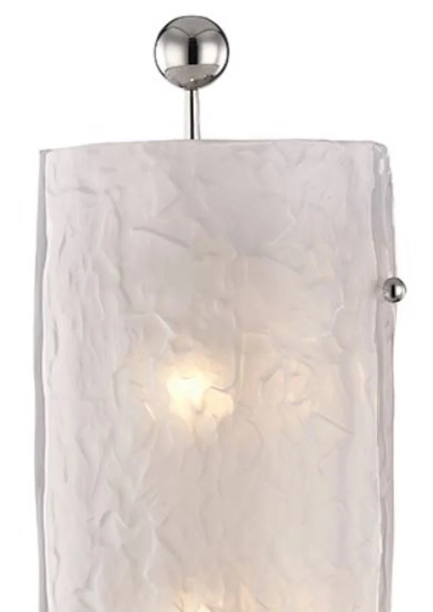 Casa Padrino lámpara de pared de lujo plata / blanco 15,9 x 12 x H. 57,2 cm - Lámpara de Pared para Hotel y Restaurante - Colección de Lujo