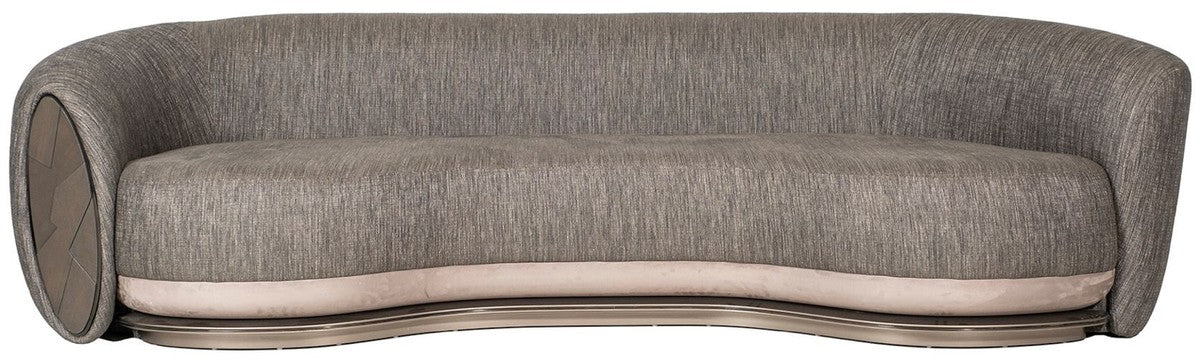 Casa Padrino sof¨¢ de lujo negro / gris / marr¨®n oscuro / bronce 300 x 130 x A. 76 cm - Sof¨¢ de sal¨®n - Sof¨¢ de hotel - Muebles de sal¨®n - Muebles de hotel - Muebles de lujo - Colecci¨®n de lujo