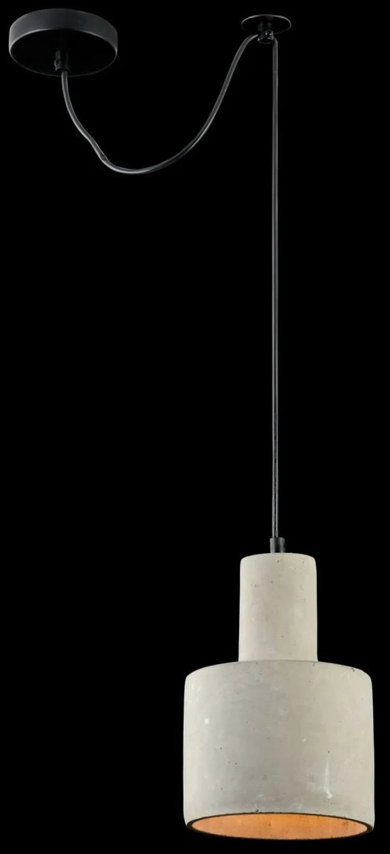 Casa Padrino Hanging Lamp Gray Ø 16 x H. 22.5 cm - Modern Pendant Lamp with Concrete Lampshade