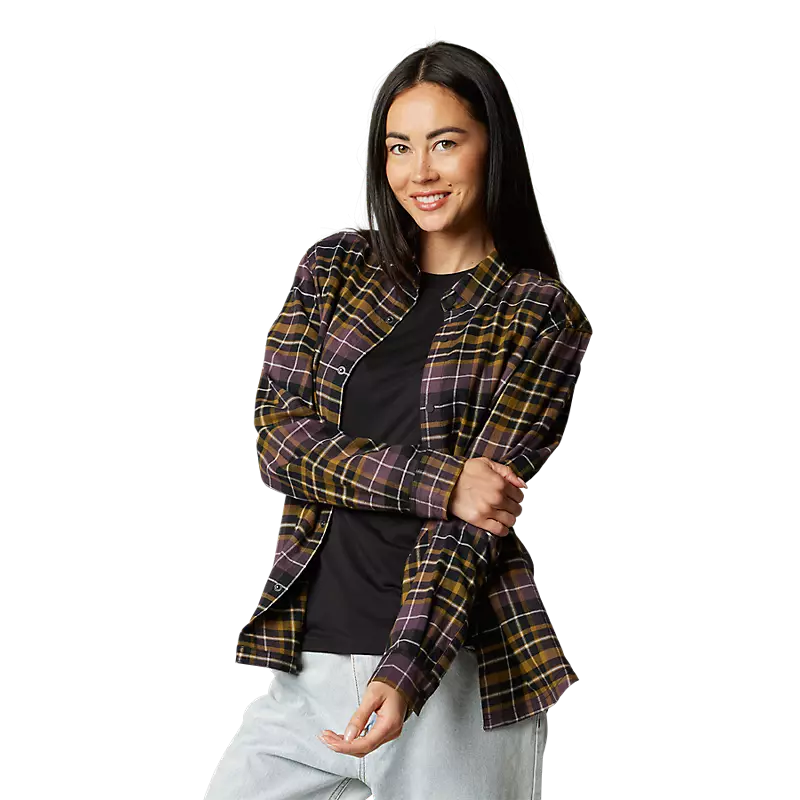 Womens Foxlover Stretch Flannel Shirt