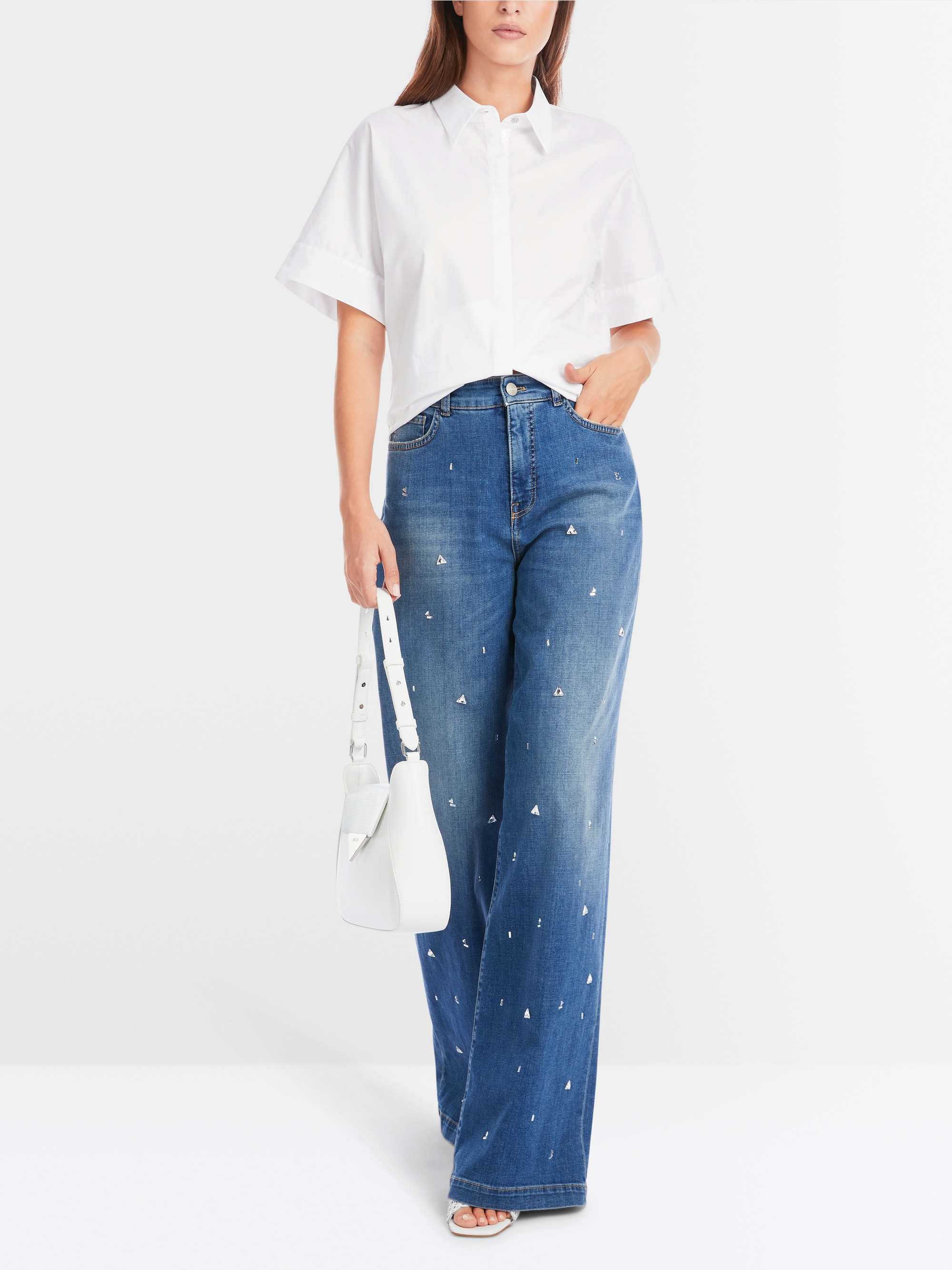 Marc-Cain Minimalist kimono-style shirt blouse