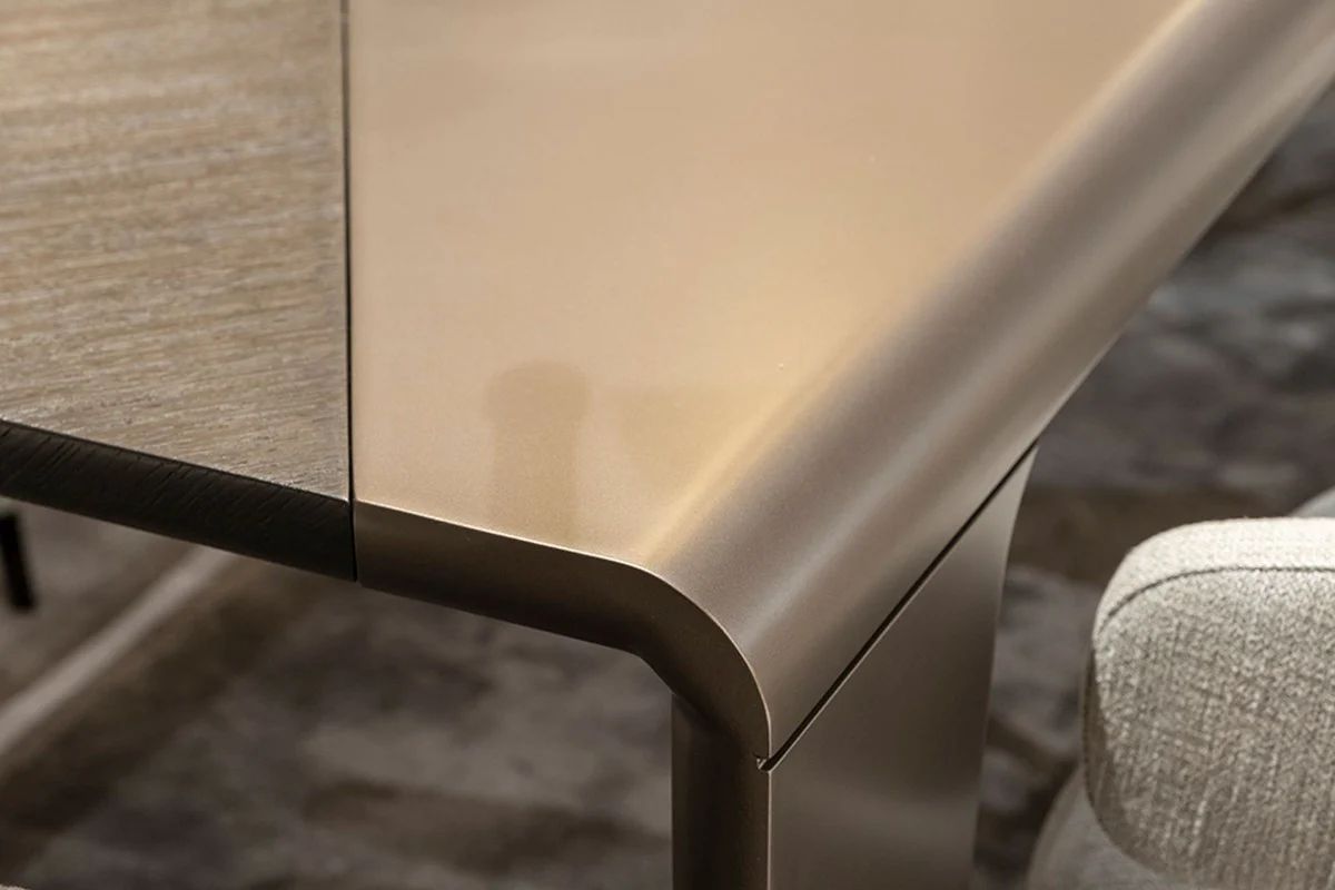 Casa Padrino mesa de comedor de lujo marr¨®n oscuro / bronce 235 x 110 x A. 77 cm - Mesa de comedor rectangular - Muebles de comedor - Muebles de hotel - Muebles de lujo - Calidad de lujo