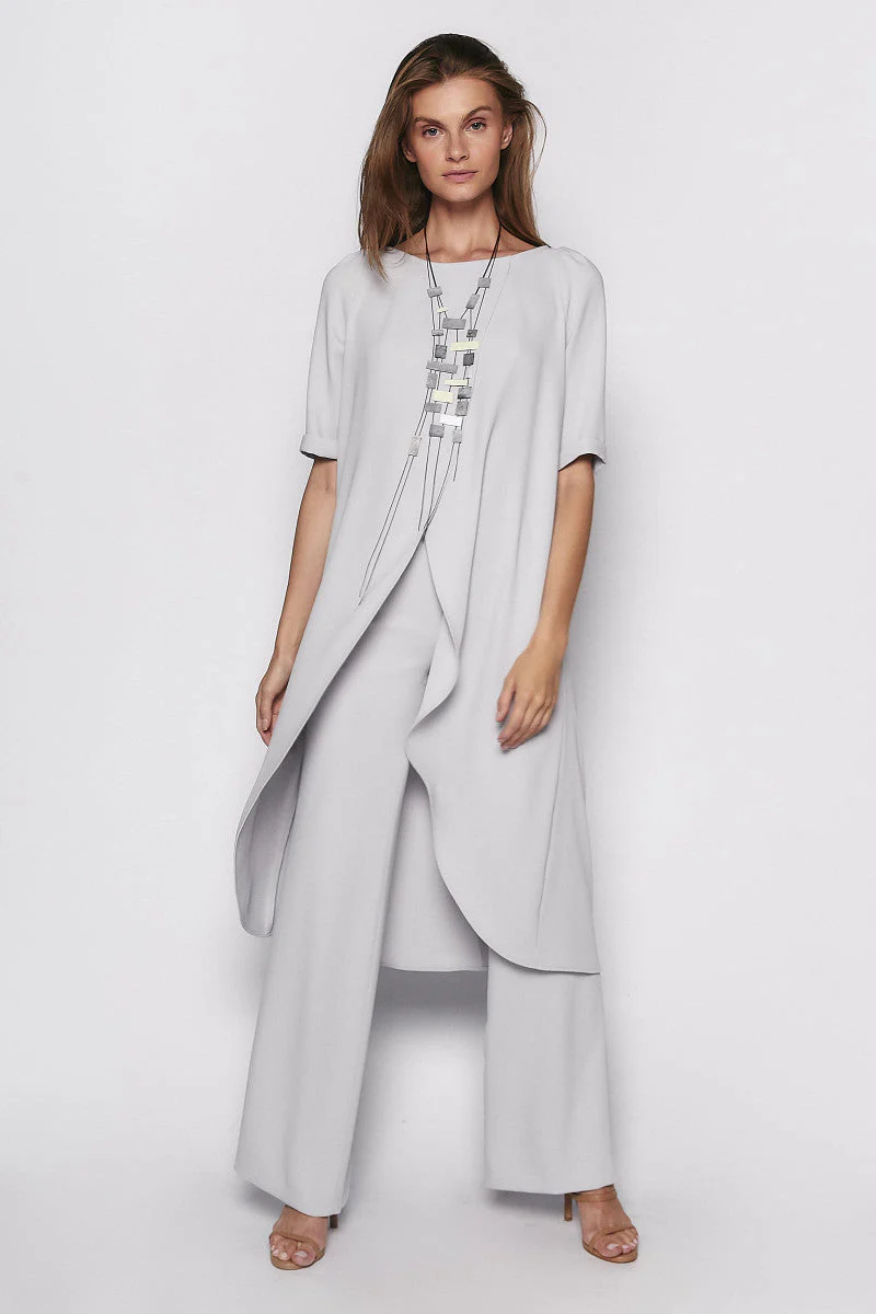 Rivera-spain Pantalón palazzo gris perla