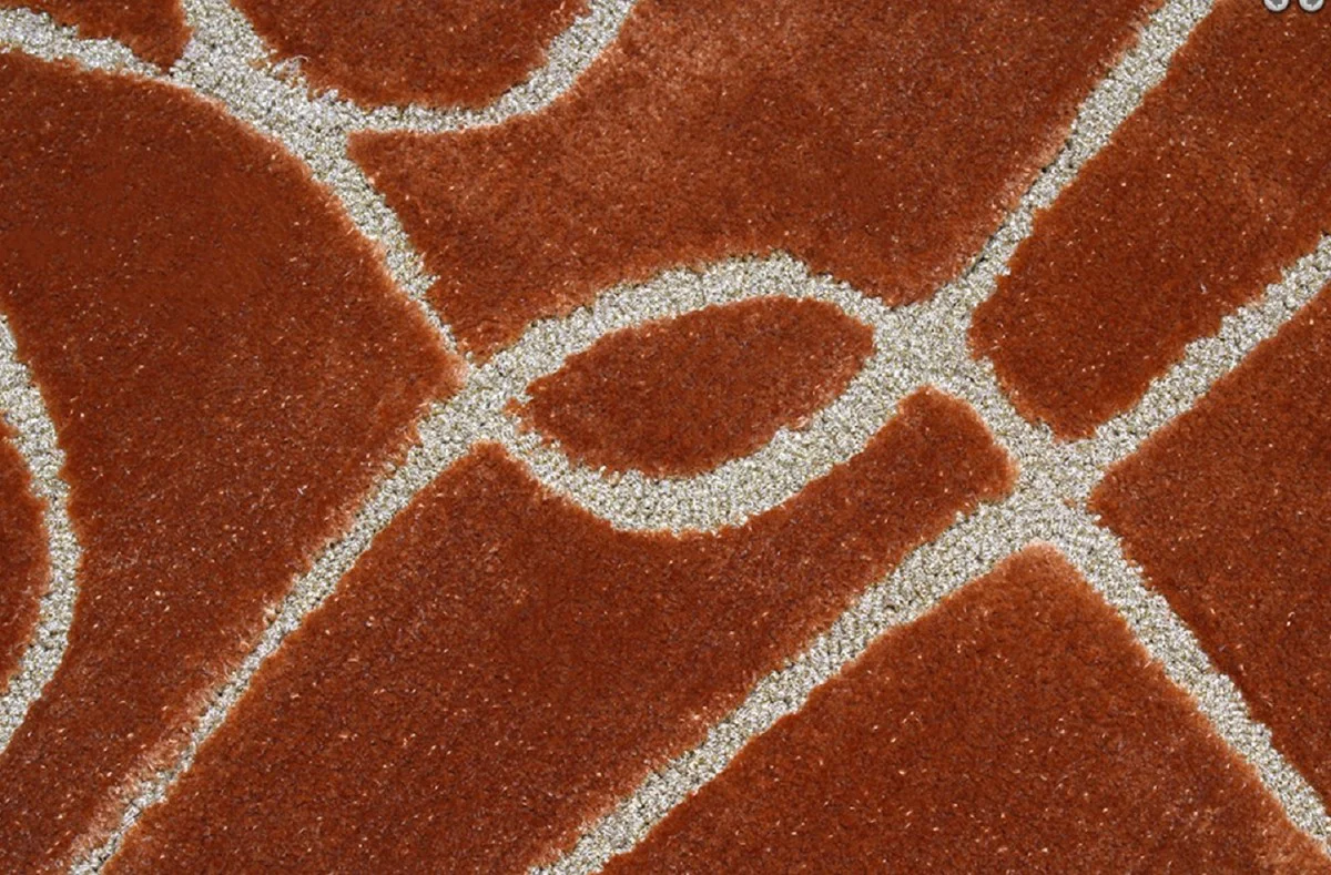 Casa Padrino alfombra de lujo marrón / crema 160 x 230 cm - Alfombra rectangular para salón - Alfombra moderna para dormitorio - Interior de lujo - Calidad de lujo