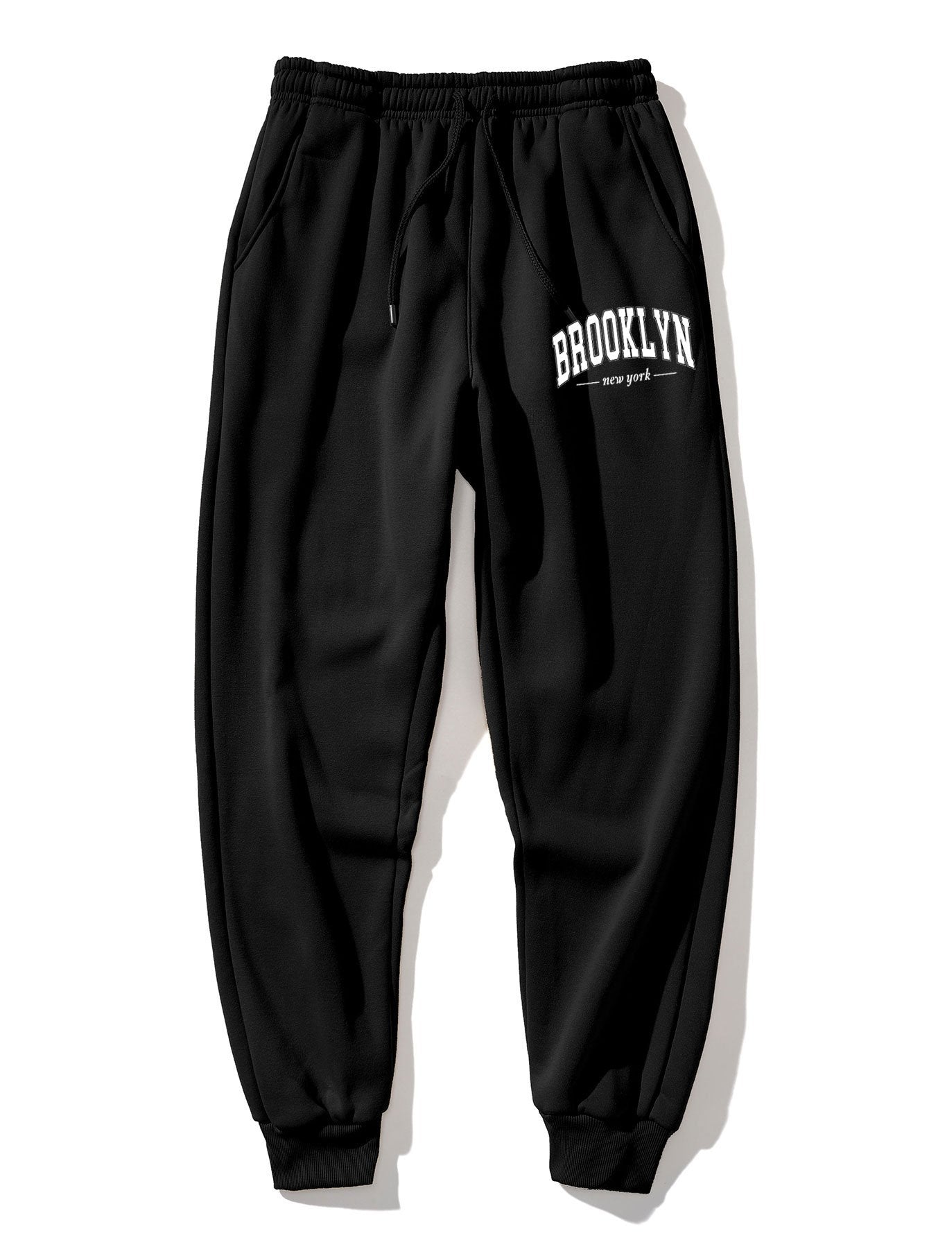 Brooklyn Letter Print Hoodie & Jogger Pants