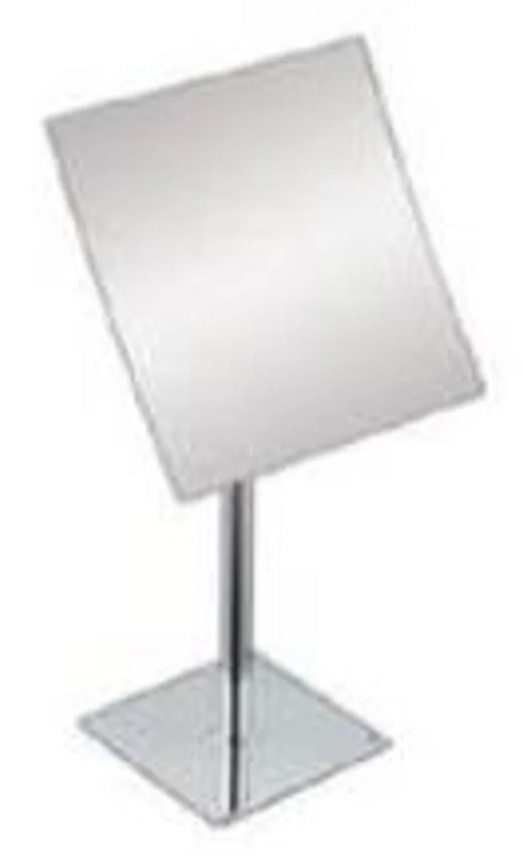 Casa Padrino espejo de mesa de cosmética de lujo plata 16 x 19 x A. 30 cm - Espejo de maquillaje de baño cromado - Accesorios de baño de lujo