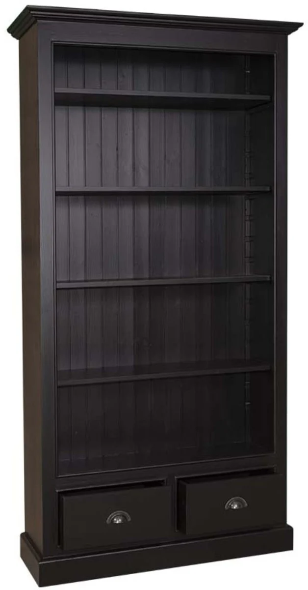 Casa Padrino country style bookcase black 109 x 39 x H. 210 cm - Living Room Furniture in Country Style