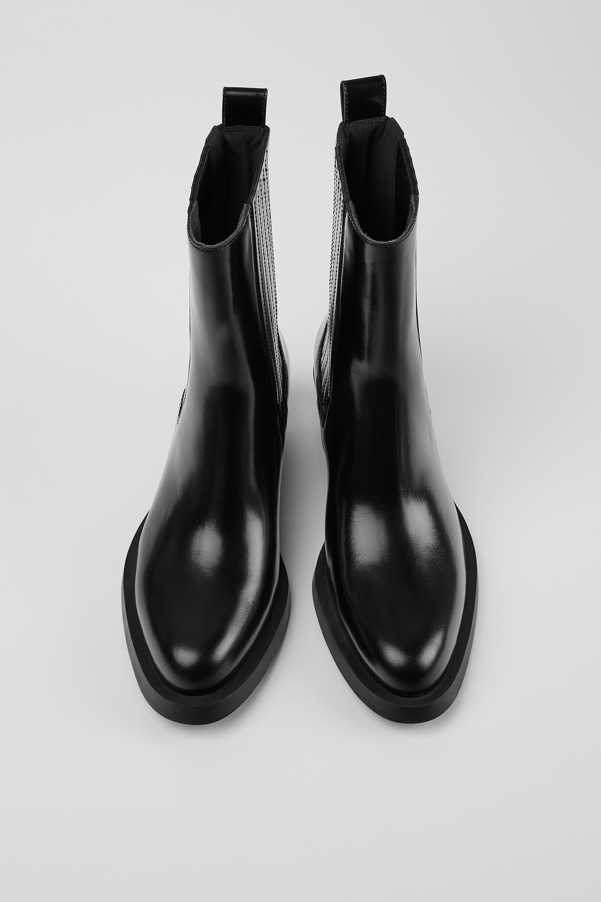 Bonnie - Black leather boots for women