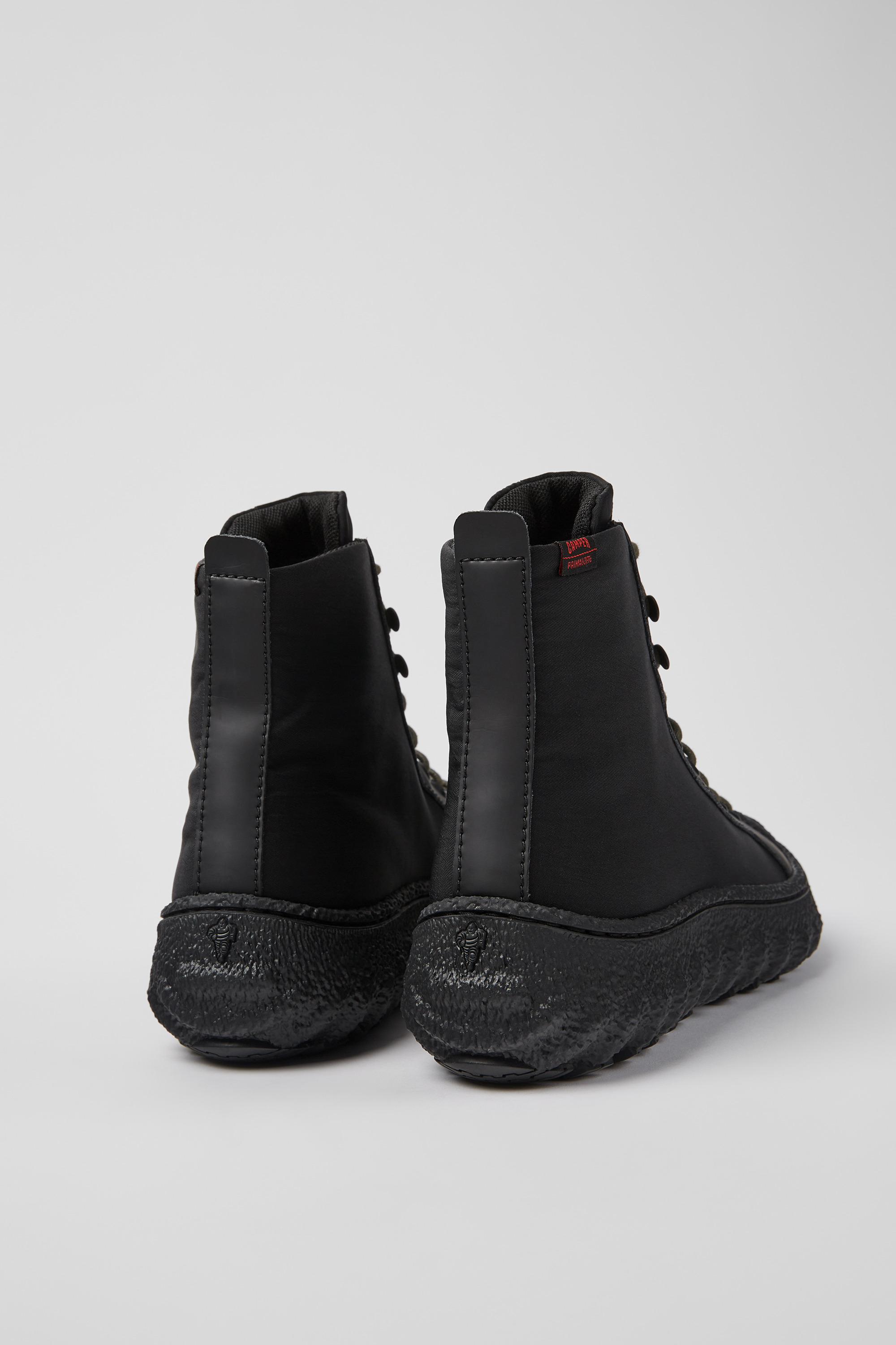 Ground PrimaLoft MICHELIN - Black textile and leather ankle boots for women