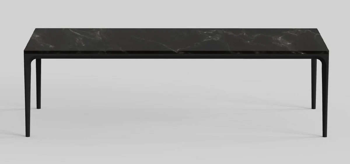 Casa Padrino mesa de comedor de lujo con tablero de m¨¢rmol artificial negro 240 cm