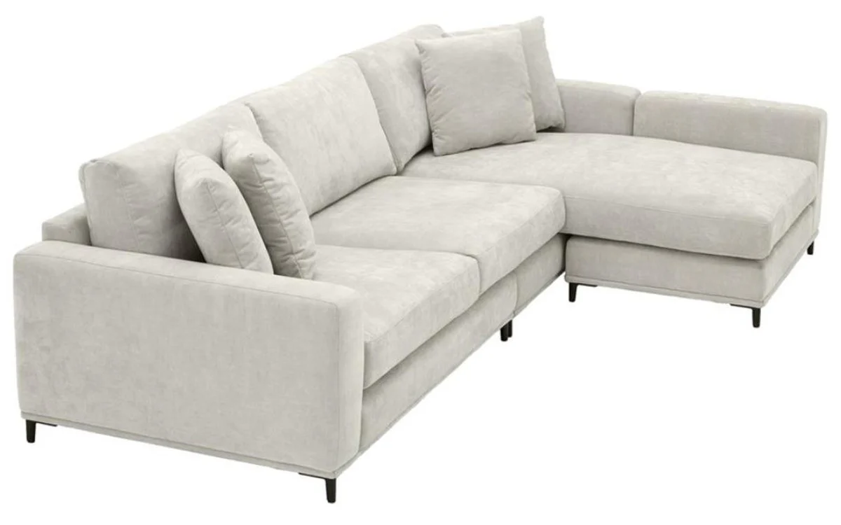 Casa Padrino sofá cama arena / negro 284 x 172 x H. 76 cm - Sofá Esquinero de Lujo