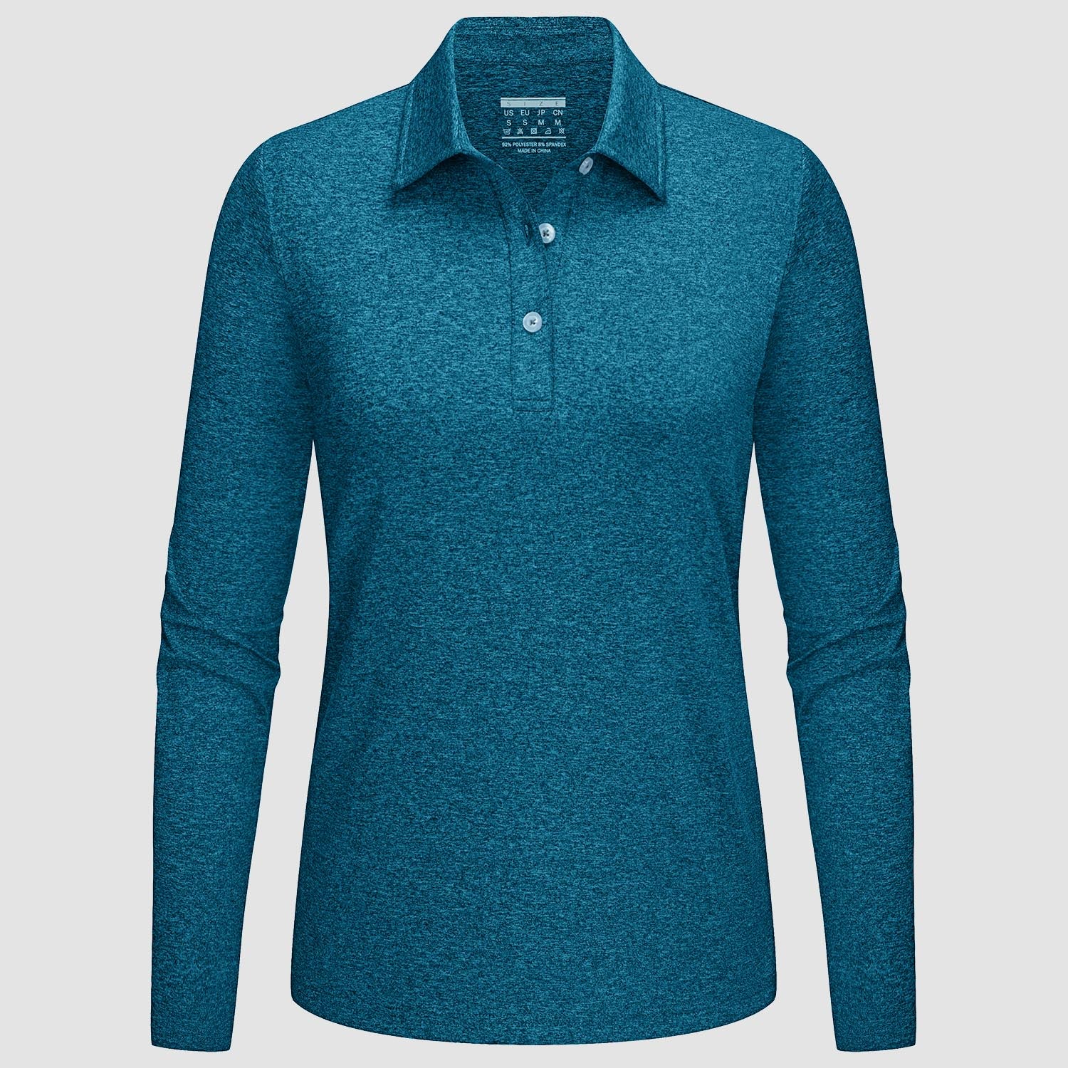 Women's Polo Shirts Long Sleeve UPF 50+ Sun Protection Golf Shirts Quick Dry Athletic Workout Collared Shirt