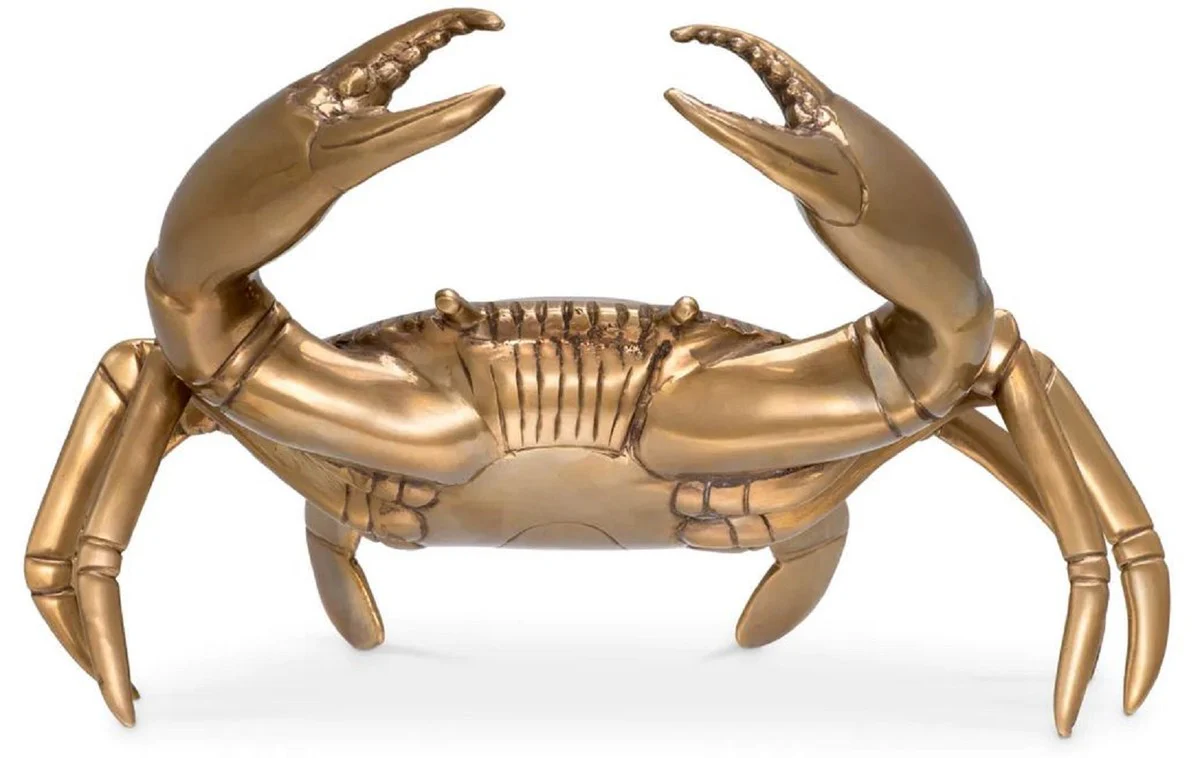 Casa Padrino figura decorativa de lujo cangrejo latón vintage 28 cm