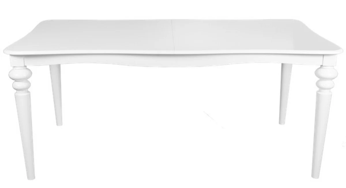 Casa Padrino Baroque dining table extendable white 180-230 cm - Table