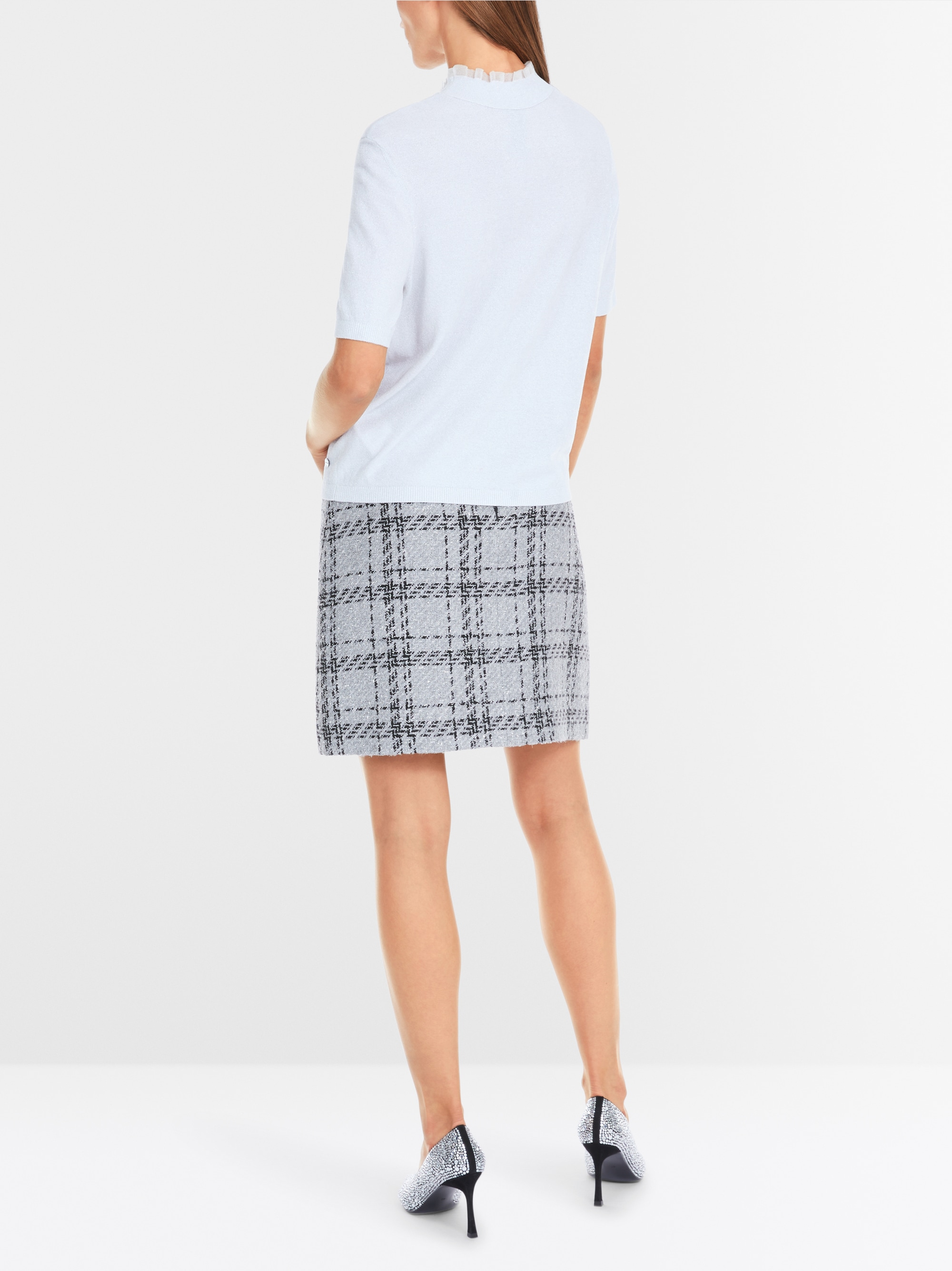 Marc-Cain Short-sleeve pullover in glitter elegance