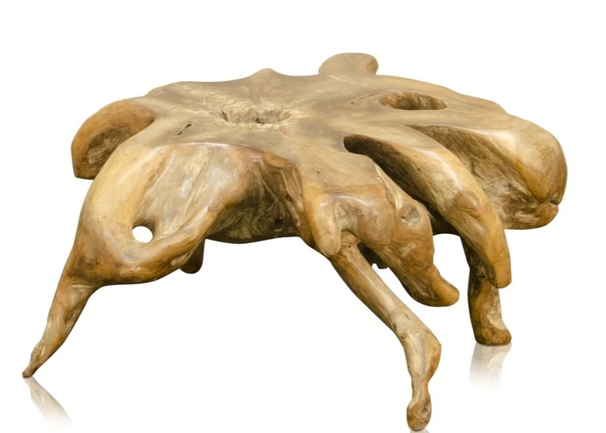 Casa Padrino mesa de centro / mesa auxiliar de lujo color natural 70 x 90 x H. 40 cm - Muebles de Diseño