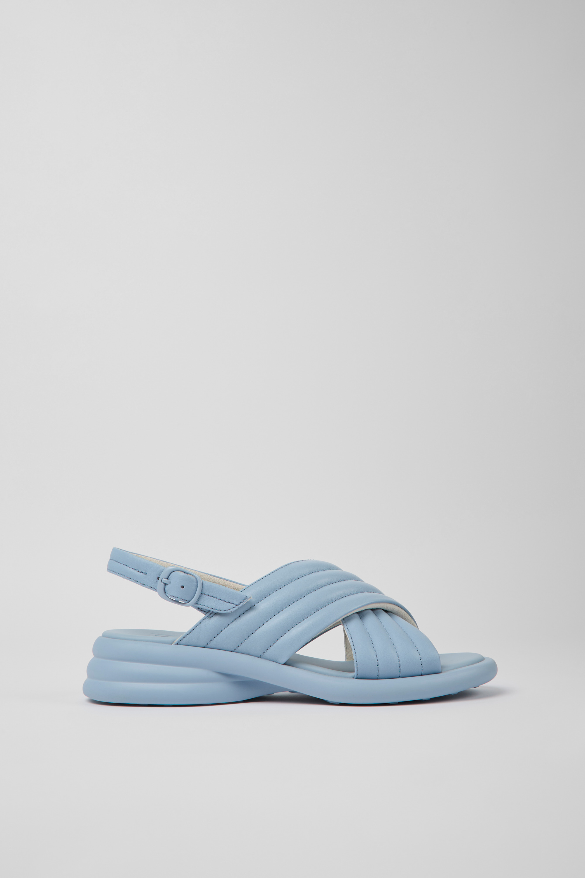 Spiro - Blue leather sandals for women