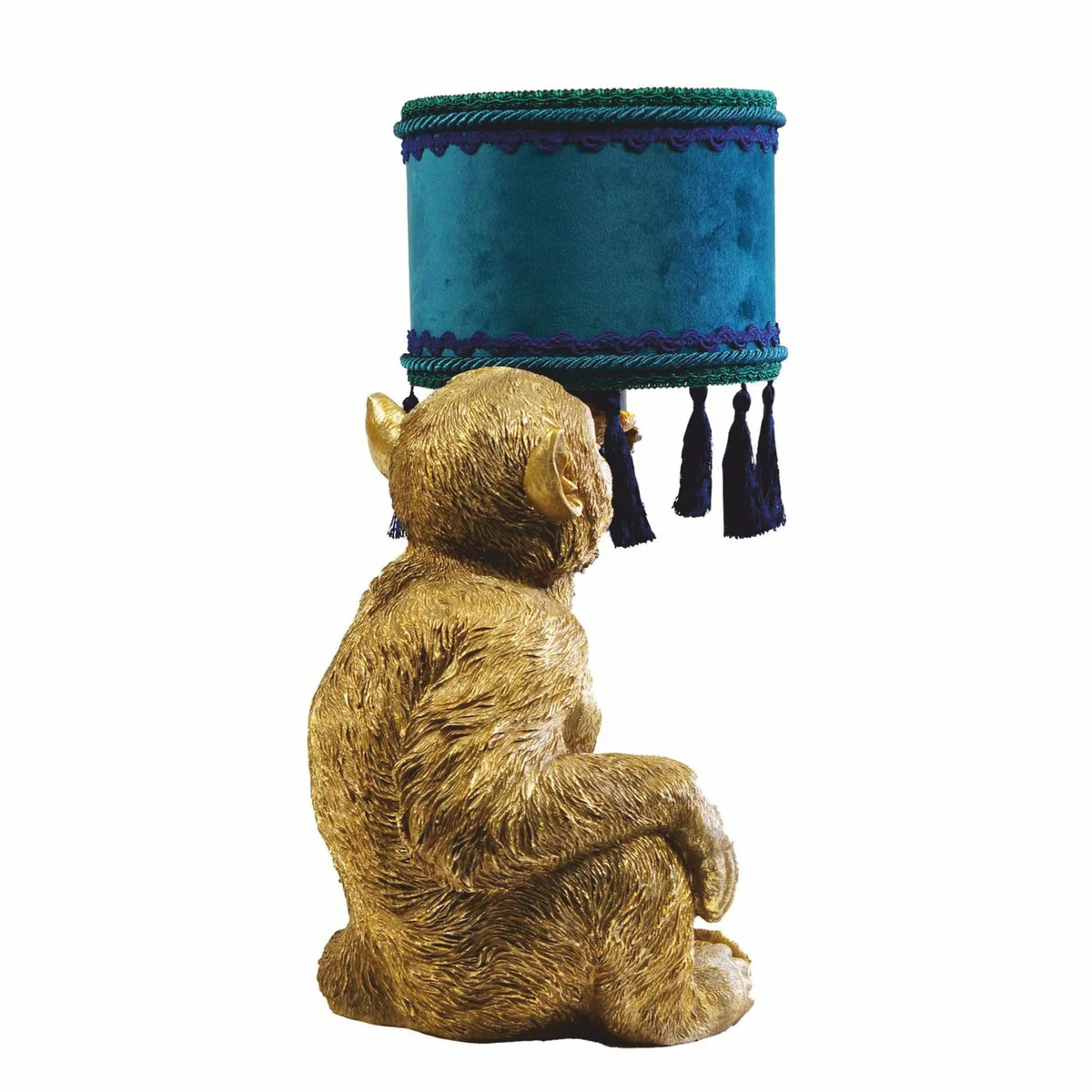 Casa Padrino l¨¢mpara de mesa de lujo mono oro / azul / verde A. 50 cm - Luces de lujo