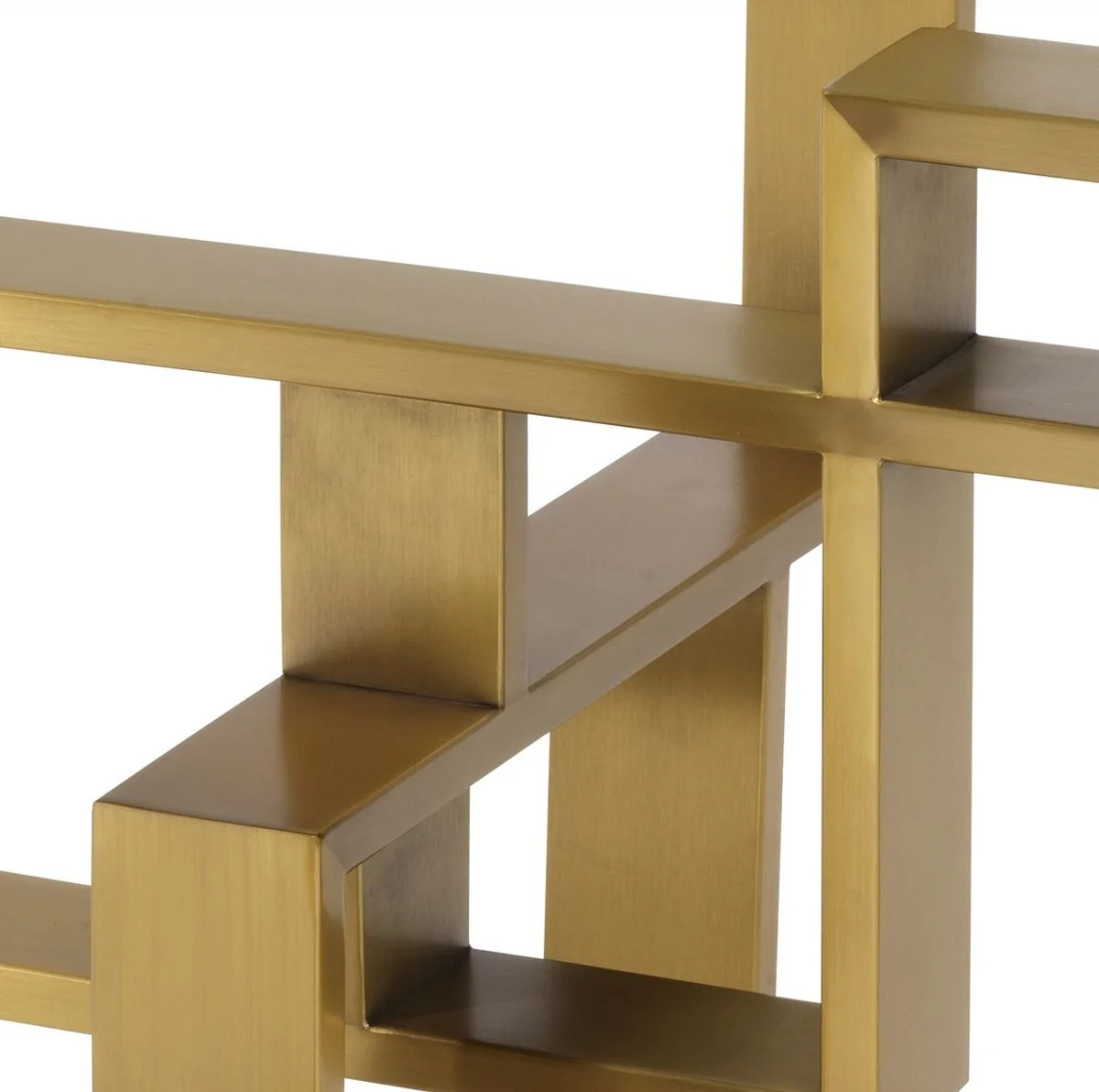 Casa Padrino mesa auxiliar de lujo lat¨®n ? 60 x A. 54,5 cm - Mesa redonda de acero inoxidable con tapa de vidrio - Muebles de sal¨®n - Muebles de hotel - Muebles de lujo - Interiores de sal¨®n