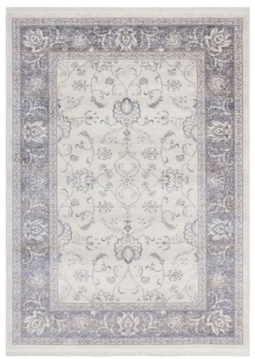 Casa Padrino alfombra de salón marfil - Varios Tamaños - Alfombra rectangular con aspecto vintage - Decoración de Salón