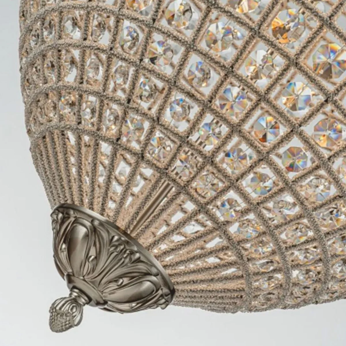 Casa Padrino ara?a de luces de cristal barroco plata ? 60 x A. 85 cm - Luces barrocos