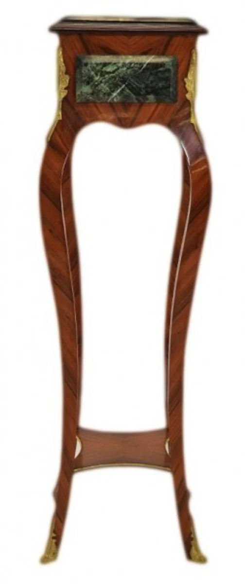 Casa Padrino baroque pillars set with marble trim Mahogany Brown - Side Set - column (2 pcs)