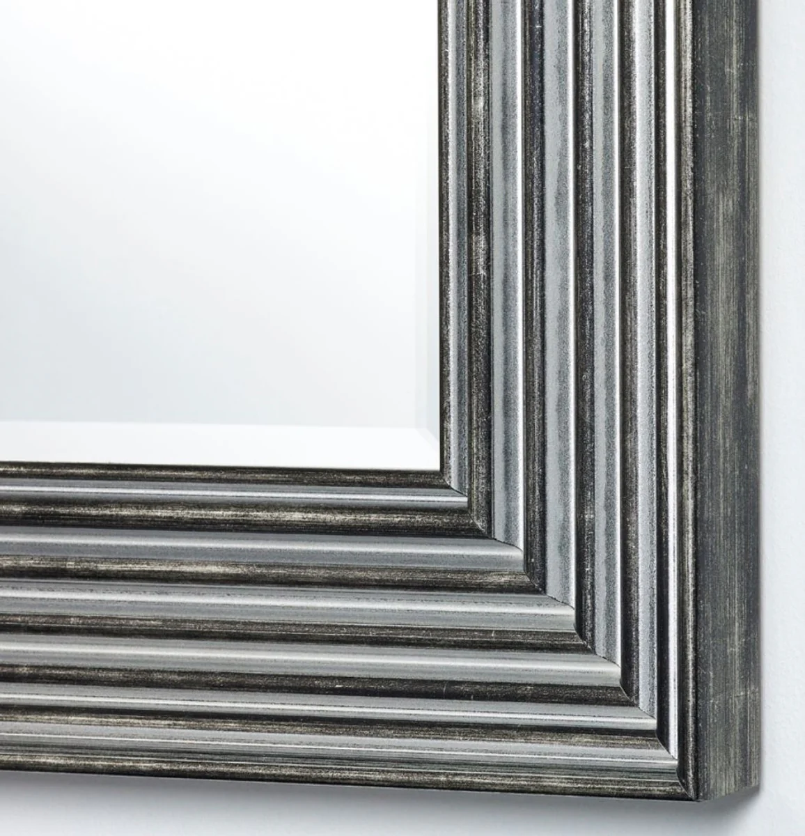 Casa Padrino espejo de lujo de la sala plata / negro 67 x H. 167 cm - Accesorios para el Sal¨®n