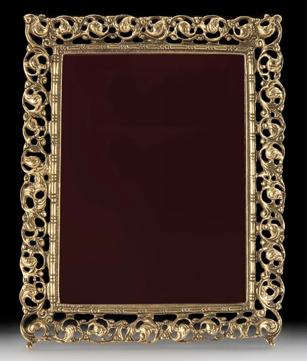 Casa Padrino marco de imagen barroco de lujo oro 23 x A. 30 cm - Marco de imagen de bronce de estilo barroco hecho a mano - Accesorios decorativos barrocos - Noble y Magnífico